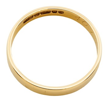 9ct Gold 2.1g Wedding Ring size Q